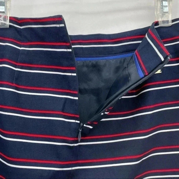 Tommy Hilfiger Women’s Striped Skirt 0 Lined Front Pockets Back Zipper Nautical - Picture 8 of 15
